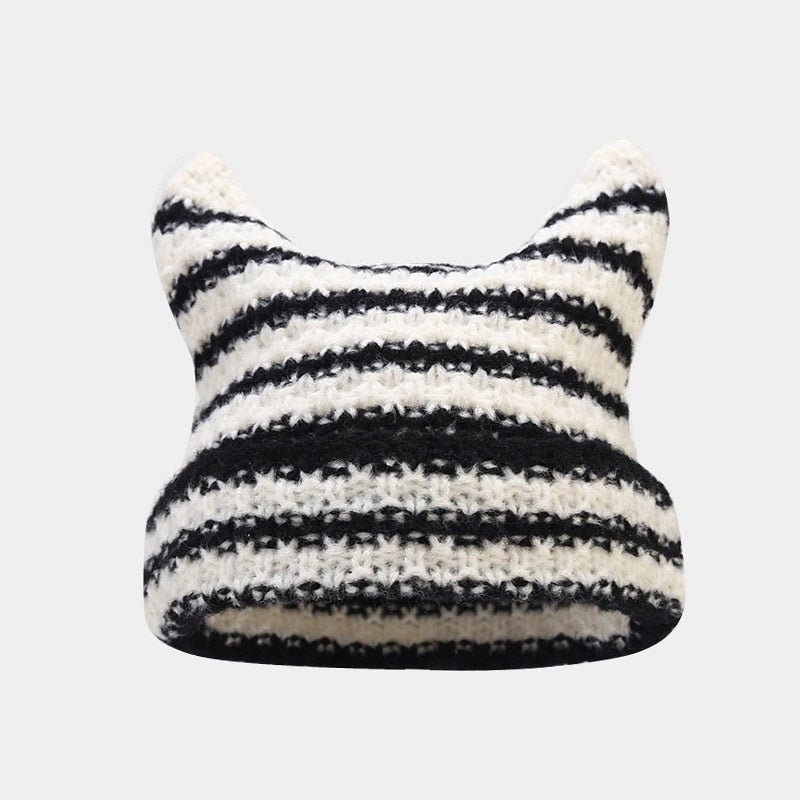 Striped Knitted Beanie - K&L Trending Products