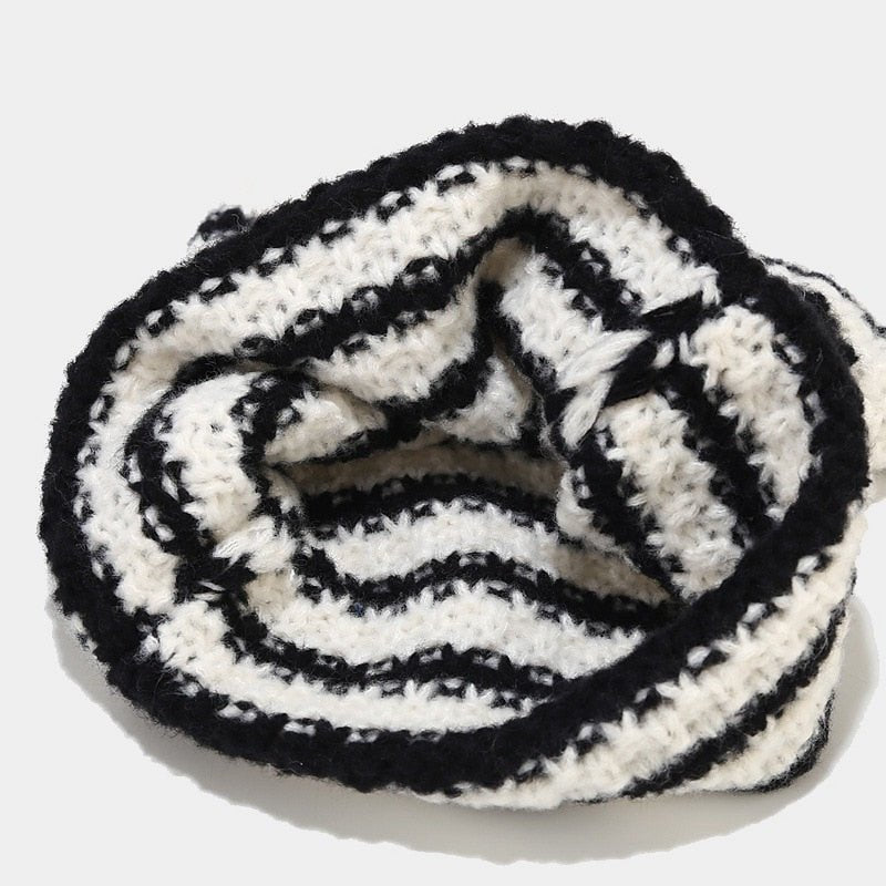 Striped Knitted Beanie - K&L Trending Products