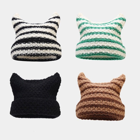 Striped Knitted Beanie - K&L Trending Products