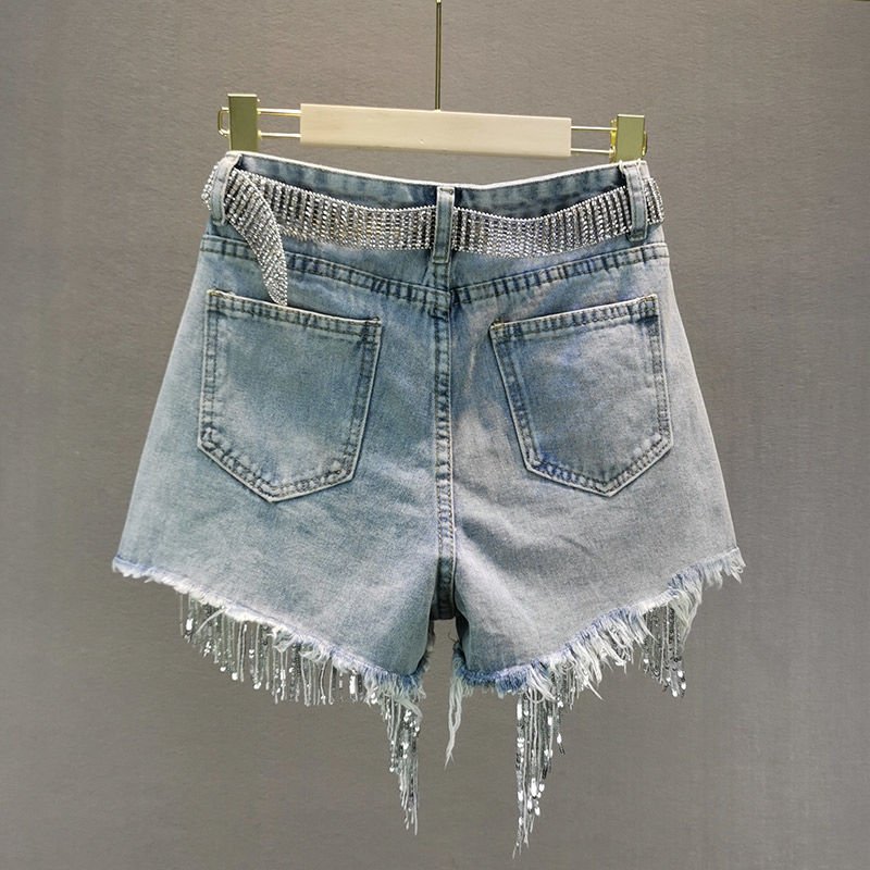 Tassel Beading Denim Short - K&L Trending Products