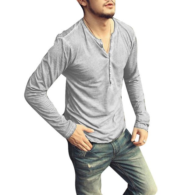 Tee Shirt V-Neck Long Sleeve - K&L Trending Products