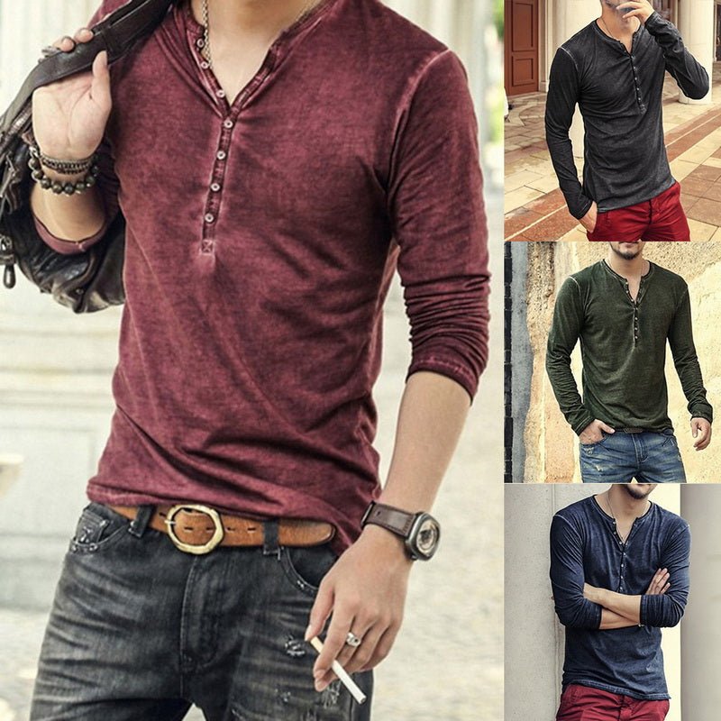 Tee Shirt V-Neck Long Sleeve - K&L Trending Products